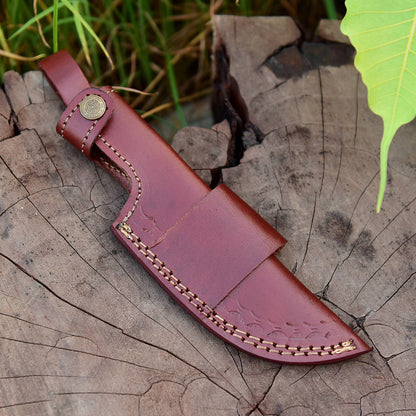 Handmade Cowhide Leather Fixed Blade Knife Belt Carry Sheath