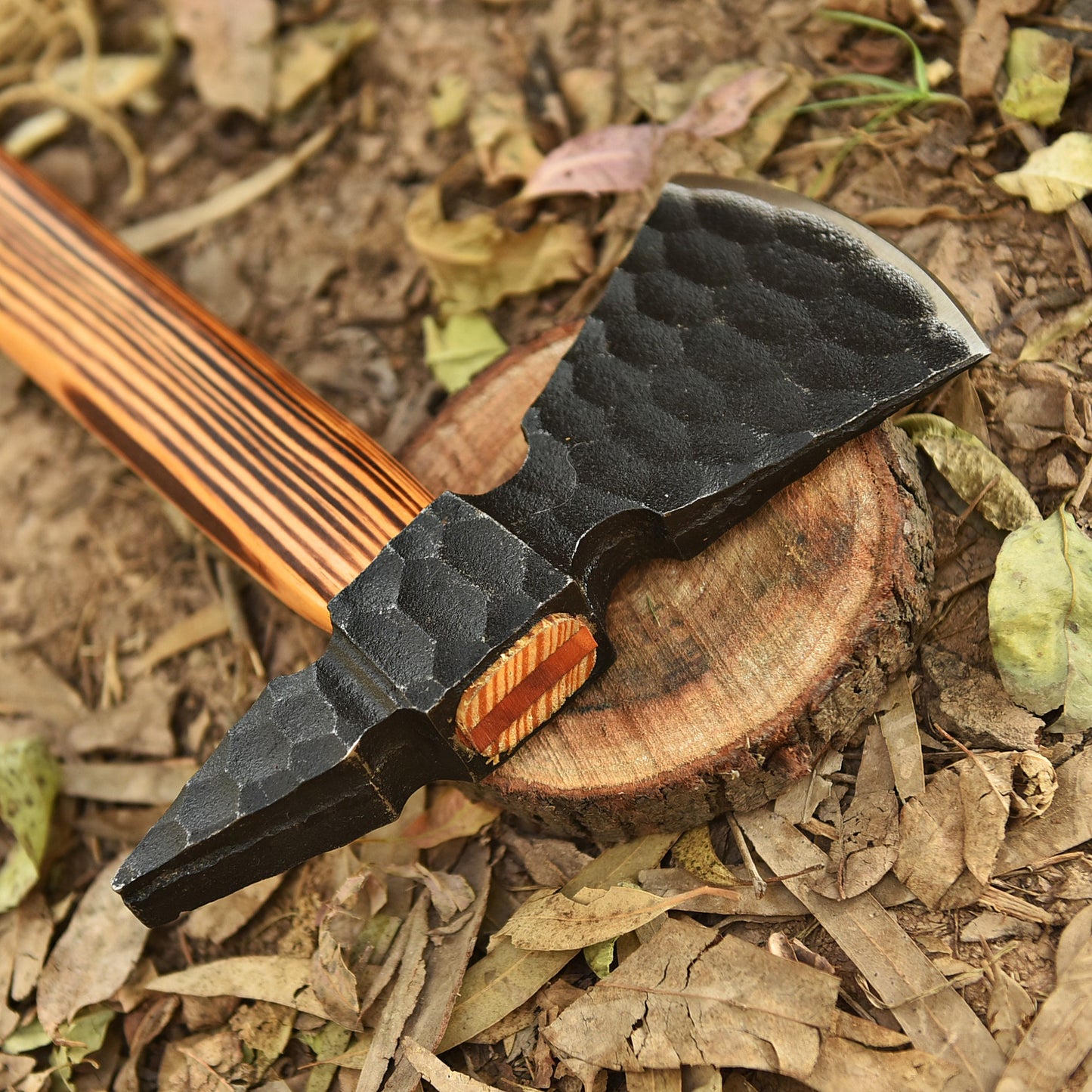 Custom Hand Made Forged High Carbon Steel Axe Superb Design Ash wood Handle