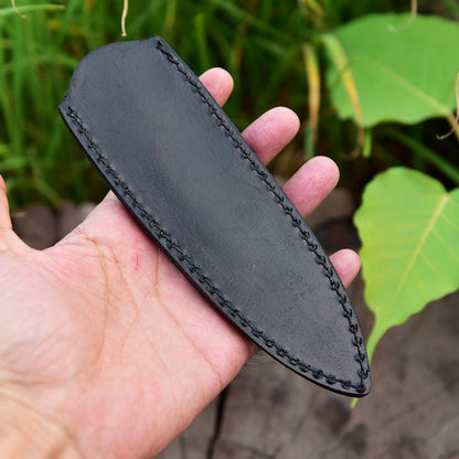 Custom Hand Forged Genuine Leather Dagger Knife Sheath