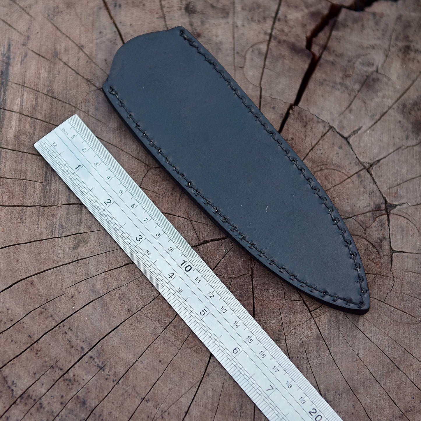Custom Hand Forged Genuine Leather Dagger Knife Sheath