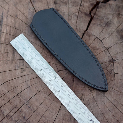 Custom Hand Forged Genuine Leather Dagger Knife Sheath