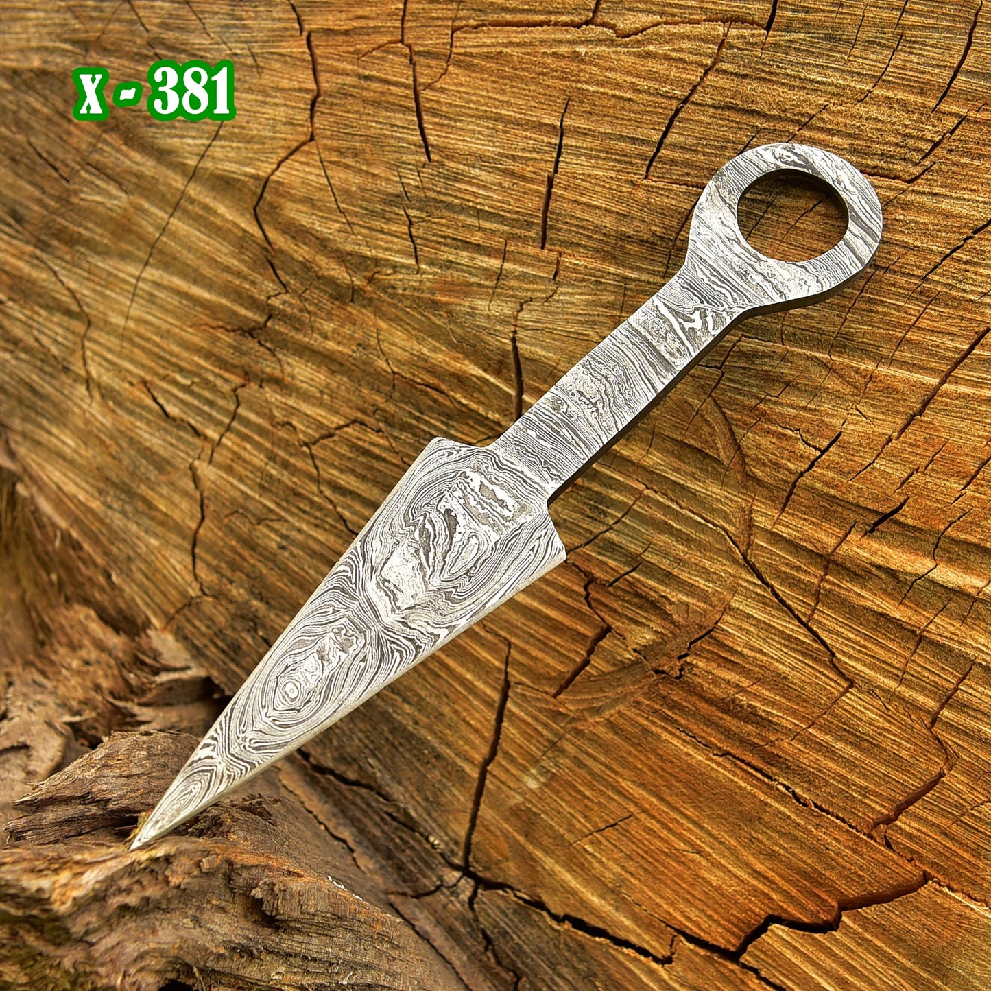 Custom Handmade Damascus Steel Double Edge Dagger Knife Blank Blade