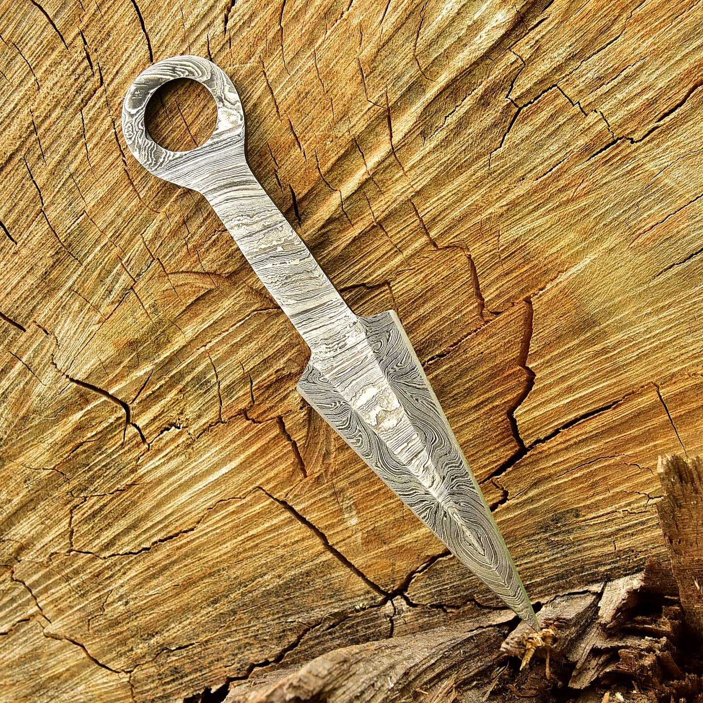 Custom Handmade Damascus Steel Double Edge Dagger Knife Blank Blade