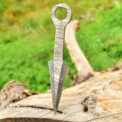 Custom Handmade Damascus Steel Double Edge Dagger Knife Blank Blade