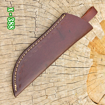 Custom Hand Forged Genuine Leather Fixed Blade Knife Skinner Knife Sheath