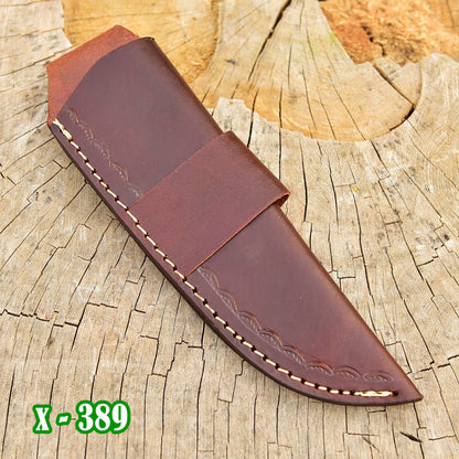 Handmade Full Grain Leather Knife Fixed Blade Outdoor Camping Sheath