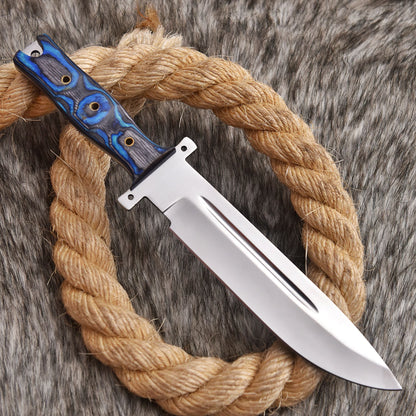 Handmade Fix Blade Hunting Knife Stainless Steel Wood Handle With Sheath
