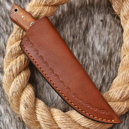 Handmade Damascus Steel Skinner Knife wood Handle 8" Full Tang Knife