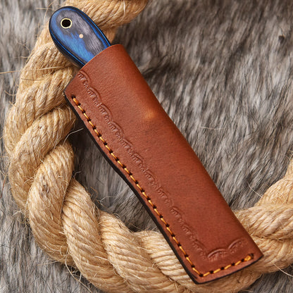 Handmade Damascus Steel Skinning Tactical Camping Knife Wood Handle EDC