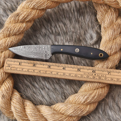 Tactical Handmade Damascus Steel Skinner Knife Micarta Handle Full Tang