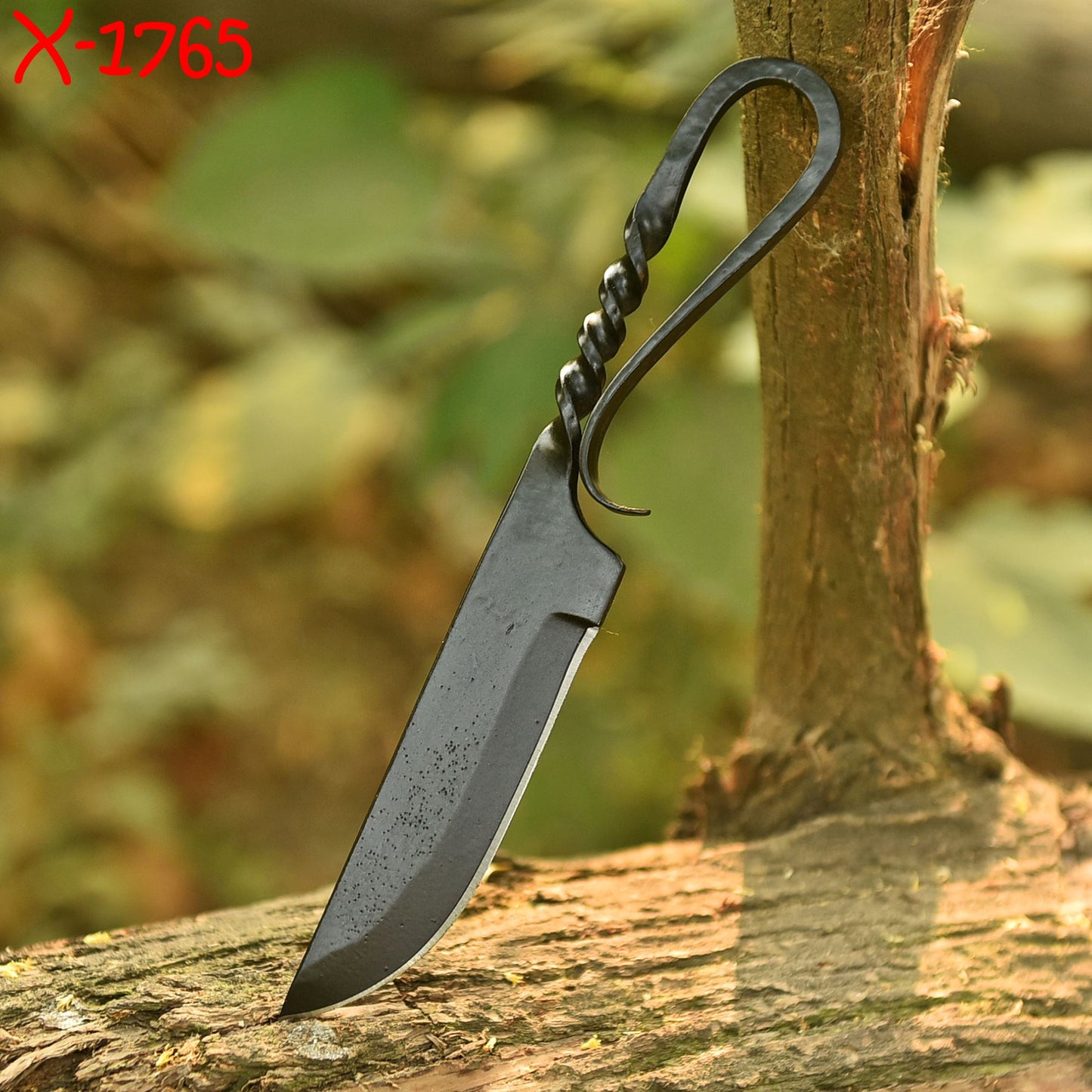 Hand Forged Camp Kitchen Utility Knife Artisan Steel Loop Handle