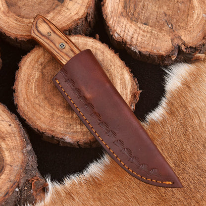 Handmade Hunting Bushcraft Knife Forged Damascus Steel Survival EDC