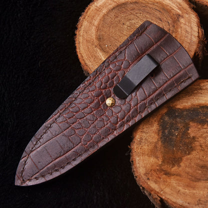 Hand Stitched High Quality Fixed Blade Top Grain Leather Sheath