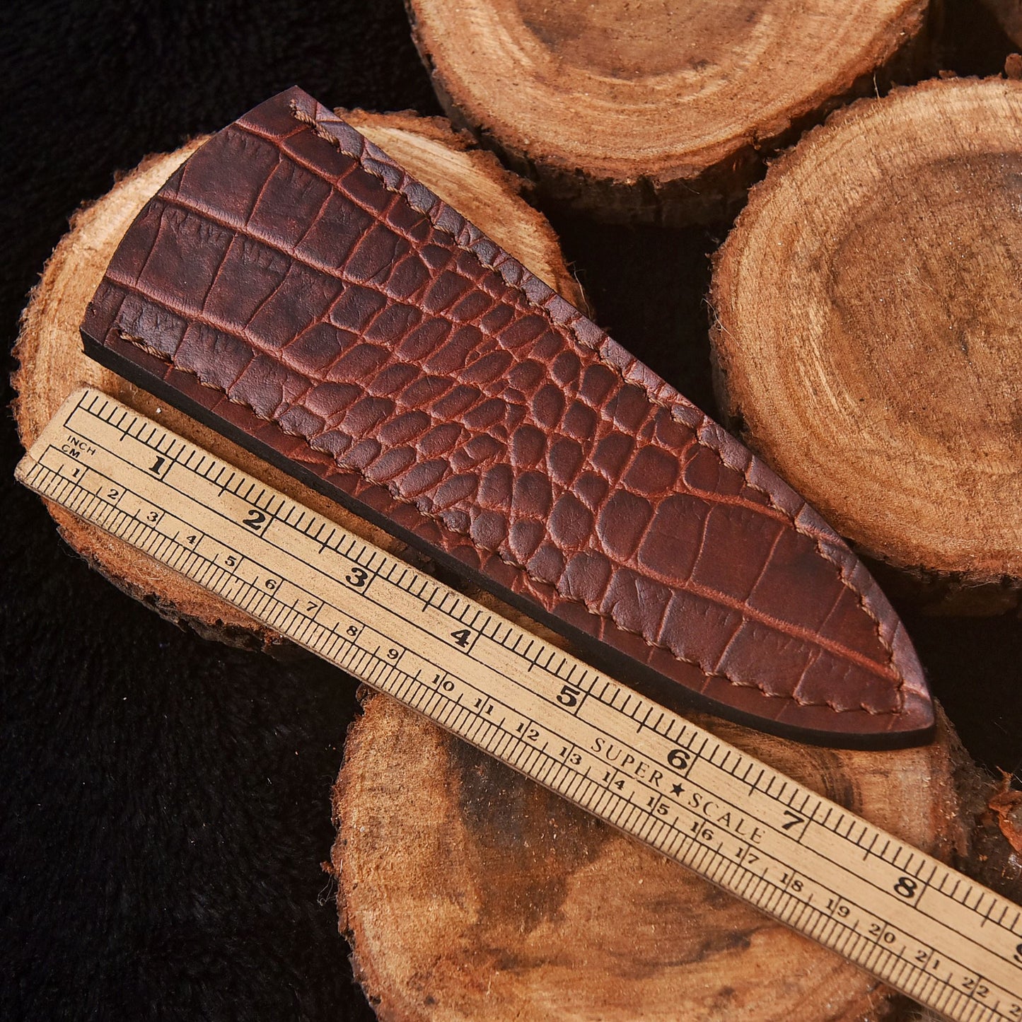 Hand Stitched High Quality Fixed Blade Top Grain Leather Sheath