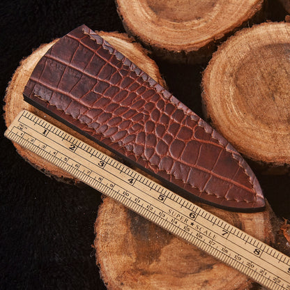 Hand Stitched High Quality Fixed Blade Top Grain Leather Sheath