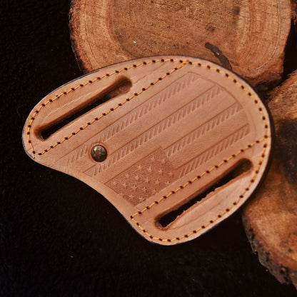 Elegant Handmade Artisan Crafted Sheep Leather Folding Knife Sheath