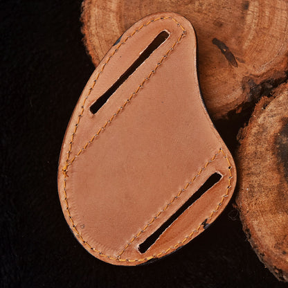 Premium Hand Stitched Floral Pattern Leather Folding Knife Sheath
