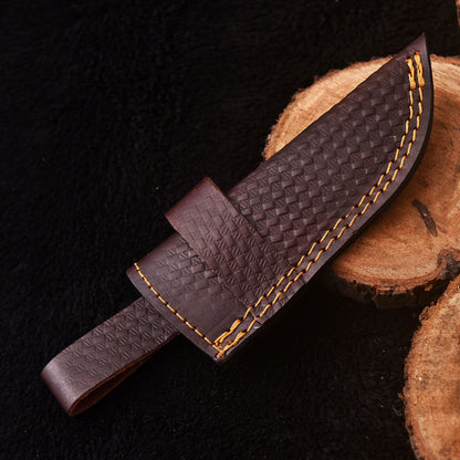 Outdoor Use Handmade Durable Top Grain Leather Fixed Blade Knife Sheath