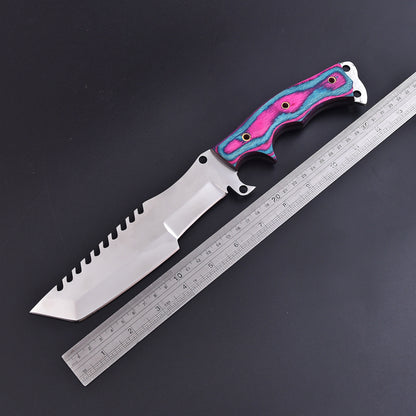 Hand Forged D2 Steel Hunting Tracker Fix Blade Knife Full Tang - Pakkawood Handle