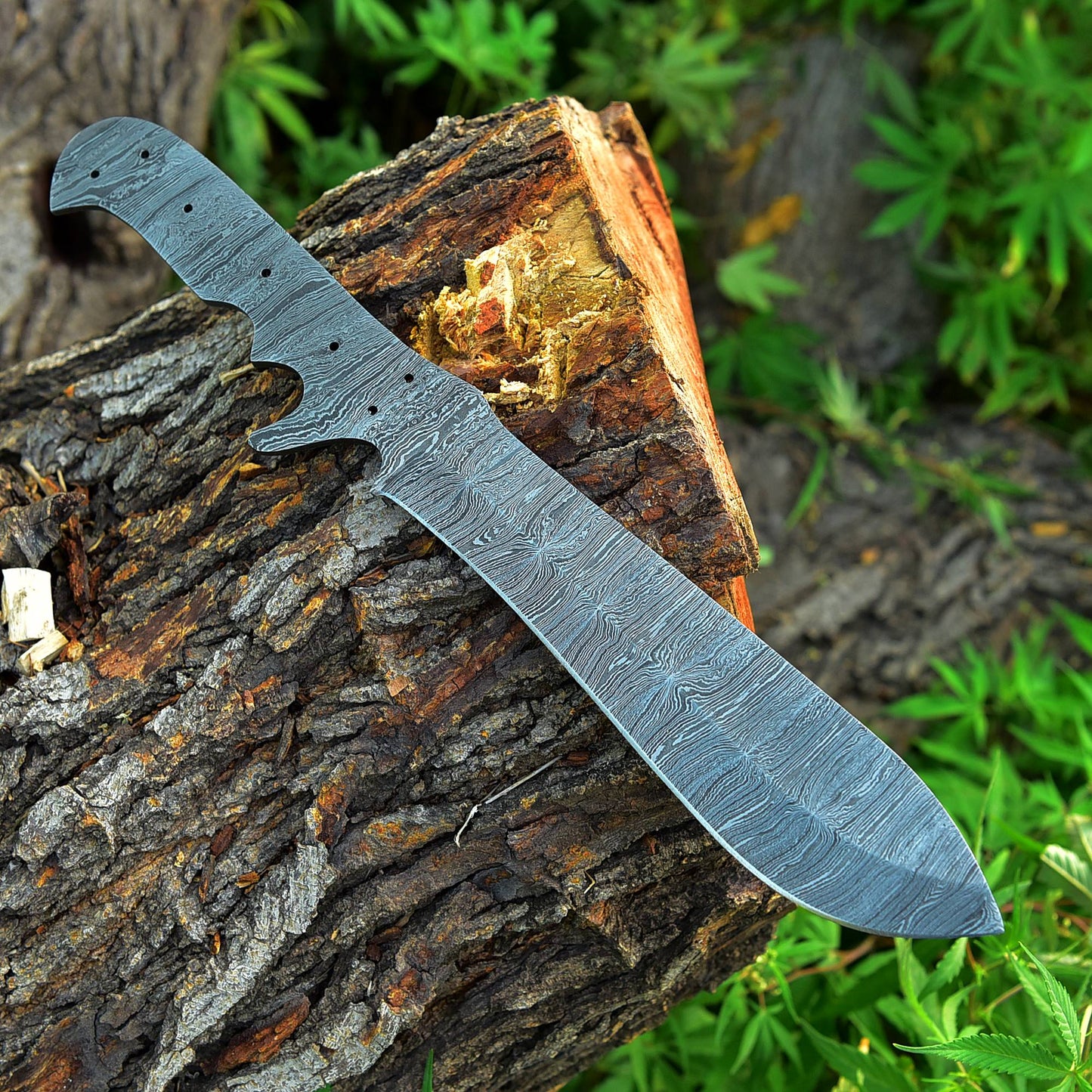 Custom Hand Forged Damascus Steel Chef Kitchen Knife Blank Blade Full Tang