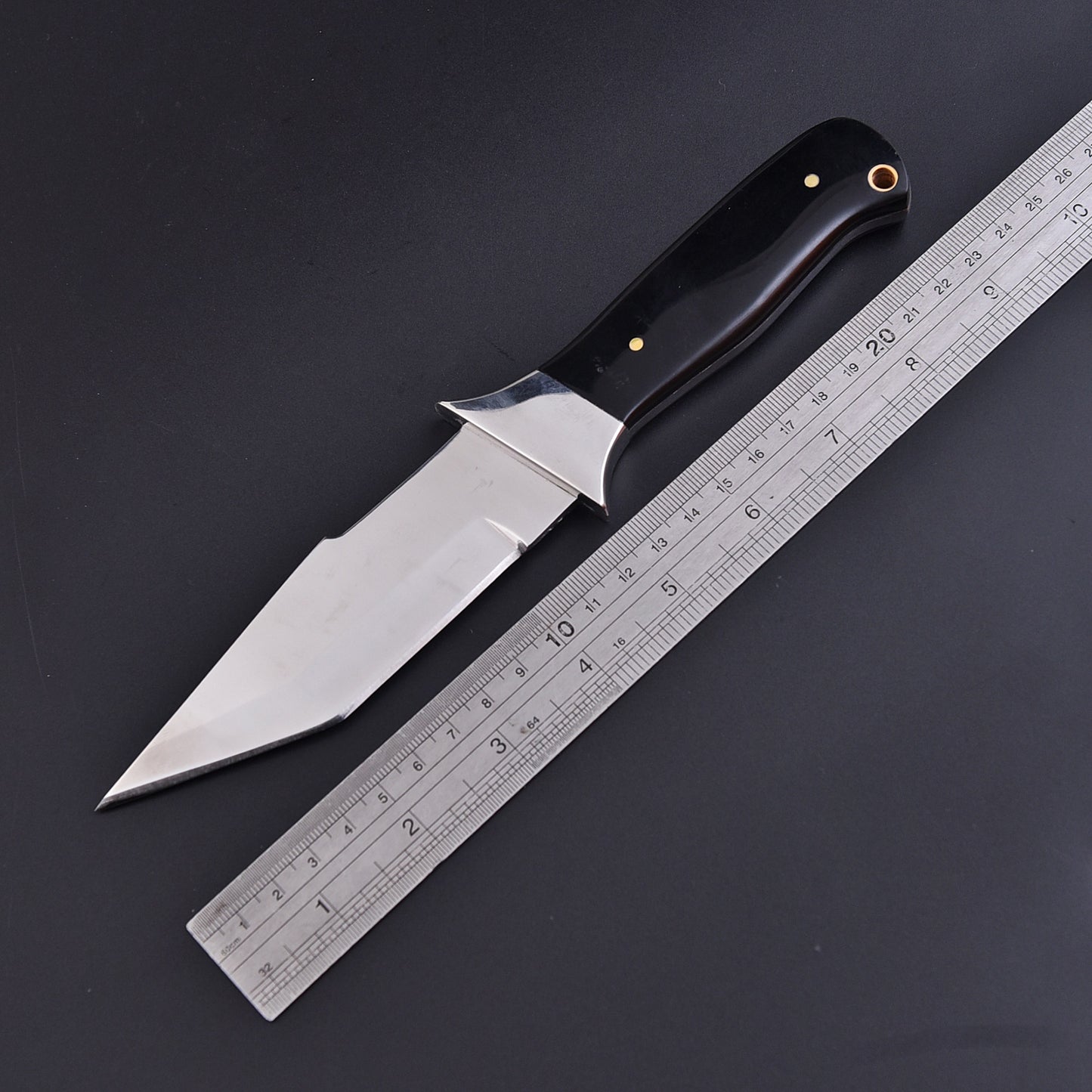 9” Hand Forged Carbon Steel Full Tang Skinner Knife - Resin Handle