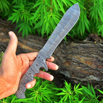 Custom Hand Forged Damascus Steel Chef Kitchen Knife Blank Blade Full Tang
