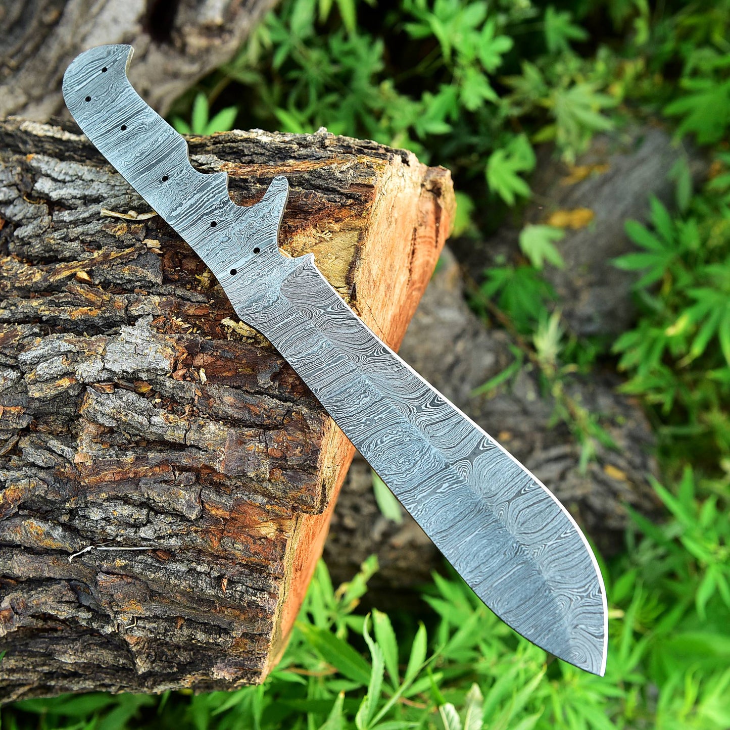 Custom Hand Forged Damascus Steel Chef Kitchen Knife Blank Blade Full Tang