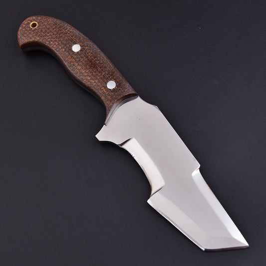 Hand Forged D2 Steel Hunting Tracker Fix Blade Knife Full Tang - Micarta Handle