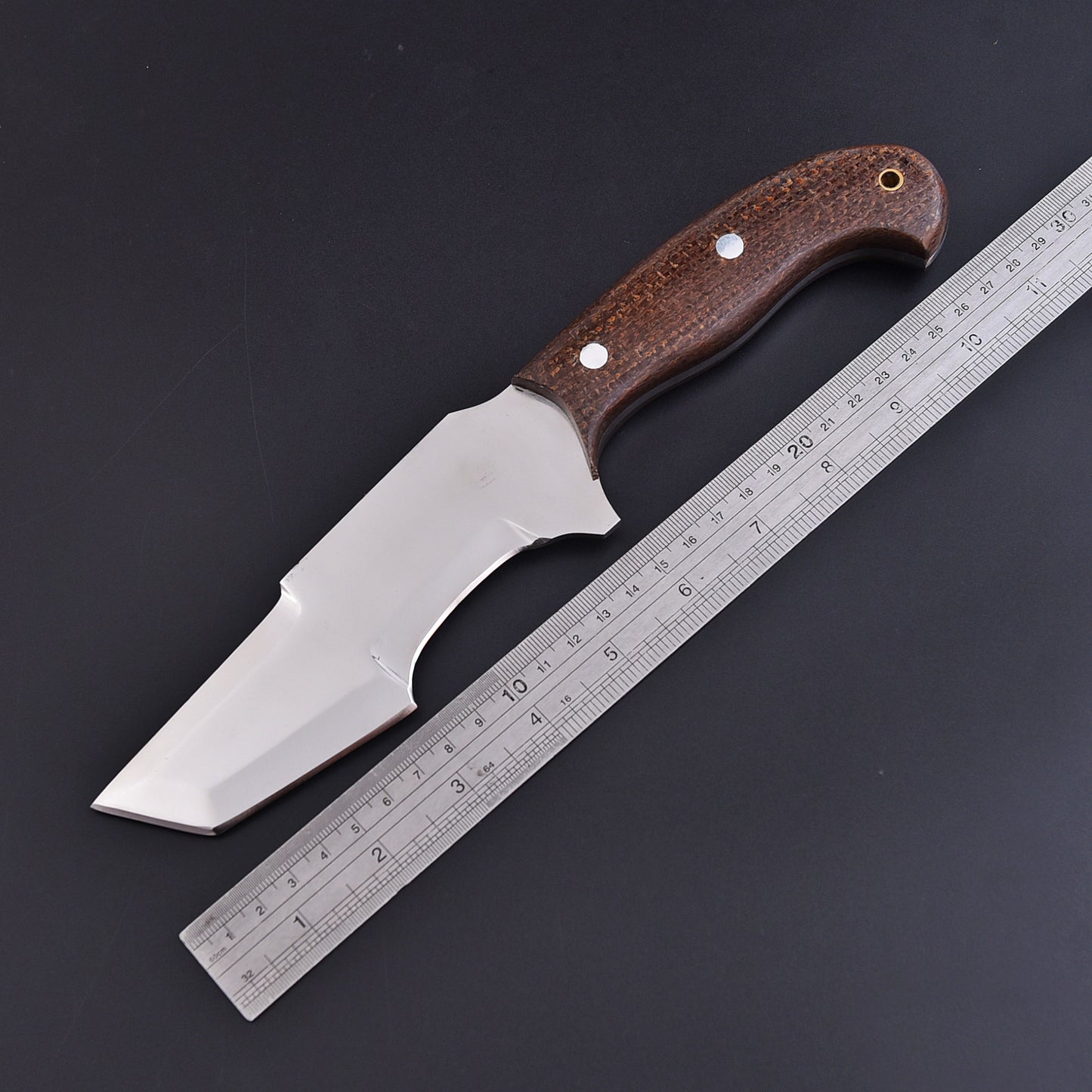 Hand Forged D2 Steel Hunting Tracker Fix Blade Knife Full Tang - Micarta Handle