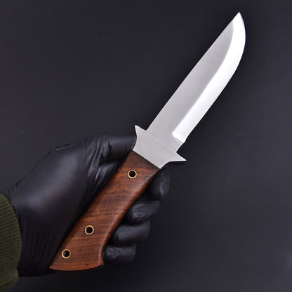 Hand Forged Full Tang Skinner Knife Wood Handle D2 Steel 10"inches With Sheath