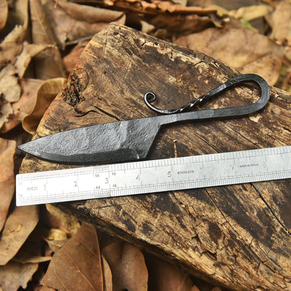 Artisan Outdoor Utility Knife  Traditional Hand Forged Kitchen Knife