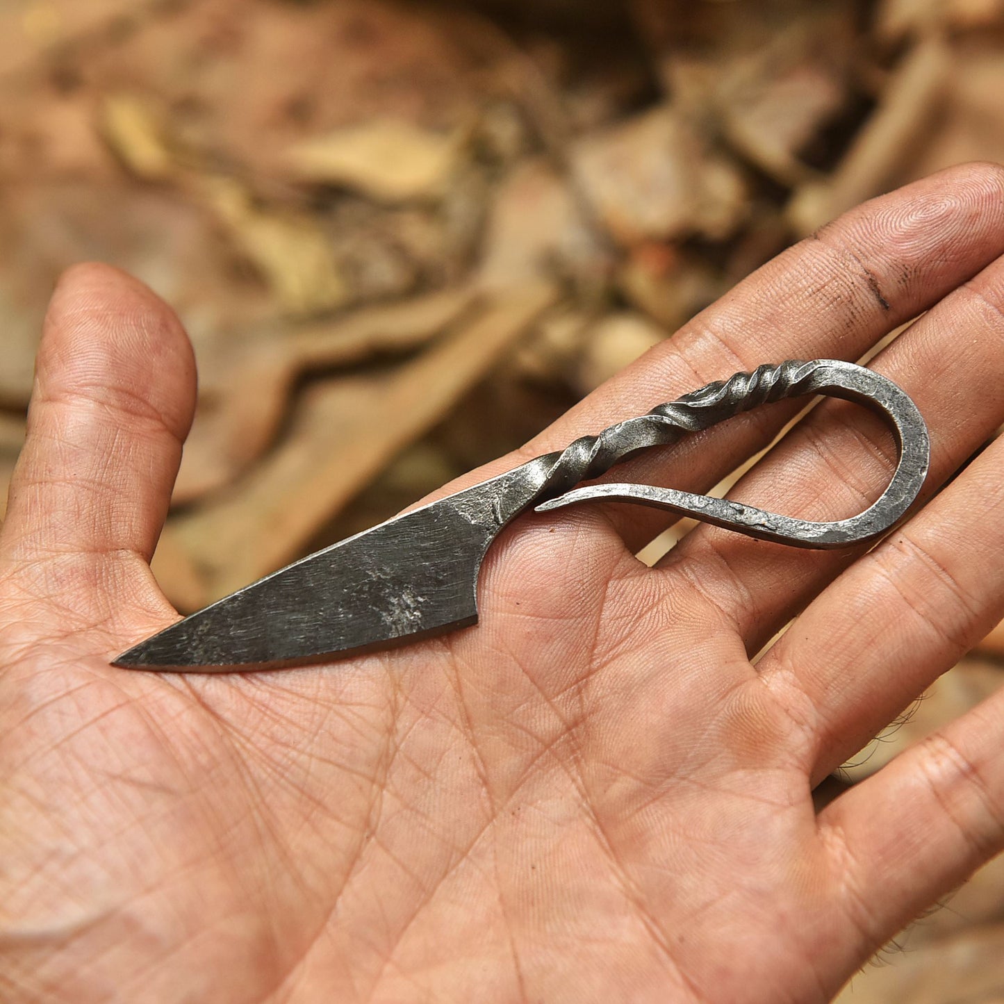 Handmade Traditional Blacksmith Mini Knife  Hand Forged Rustic Utility Design