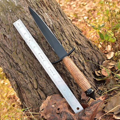 Custom Handmade Carbon Steel V-42 Double Edge Dagger Knife Wood Handle