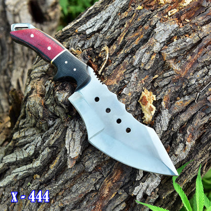 HANDMADE FORGED D2 Steel Hunting Tracker Fix Blade Knife Full Tang - VG10 Micarta Handle