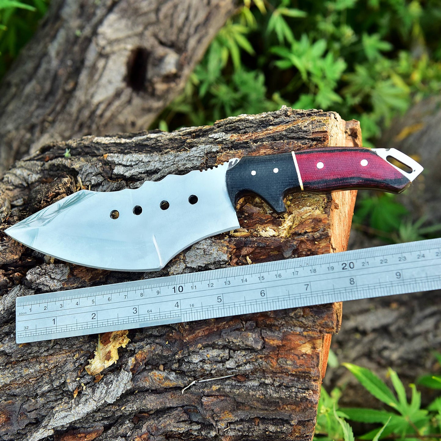 HANDMADE FORGED D2 Steel Hunting Tracker Fix Blade Knife Full Tang - VG10 Micarta Handle