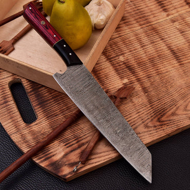 12" Handmade Damascus Steel Forged Chef Knife Resin & Wood Handle