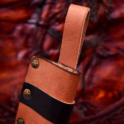 Premium Cowhide Leather Knife Sheath Belt Carry Fixed Blade Sheath
