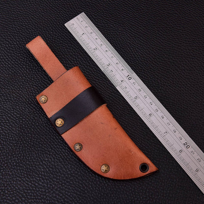 Premium Cowhide Leather Knife Sheath Belt Carry Fixed Blade Sheath
