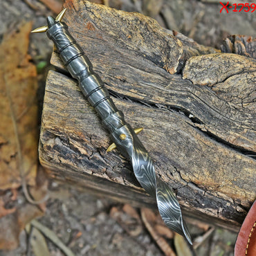 Handmade Premium Damascus Steel Spiral Twist Fixed Blade Dagger