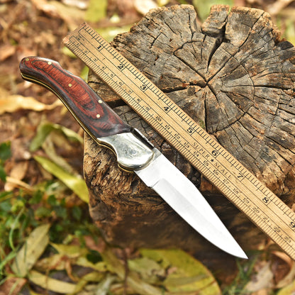 Handmade Carbon Steel Folding Pocket Knife Collector Hunting Tool EDC