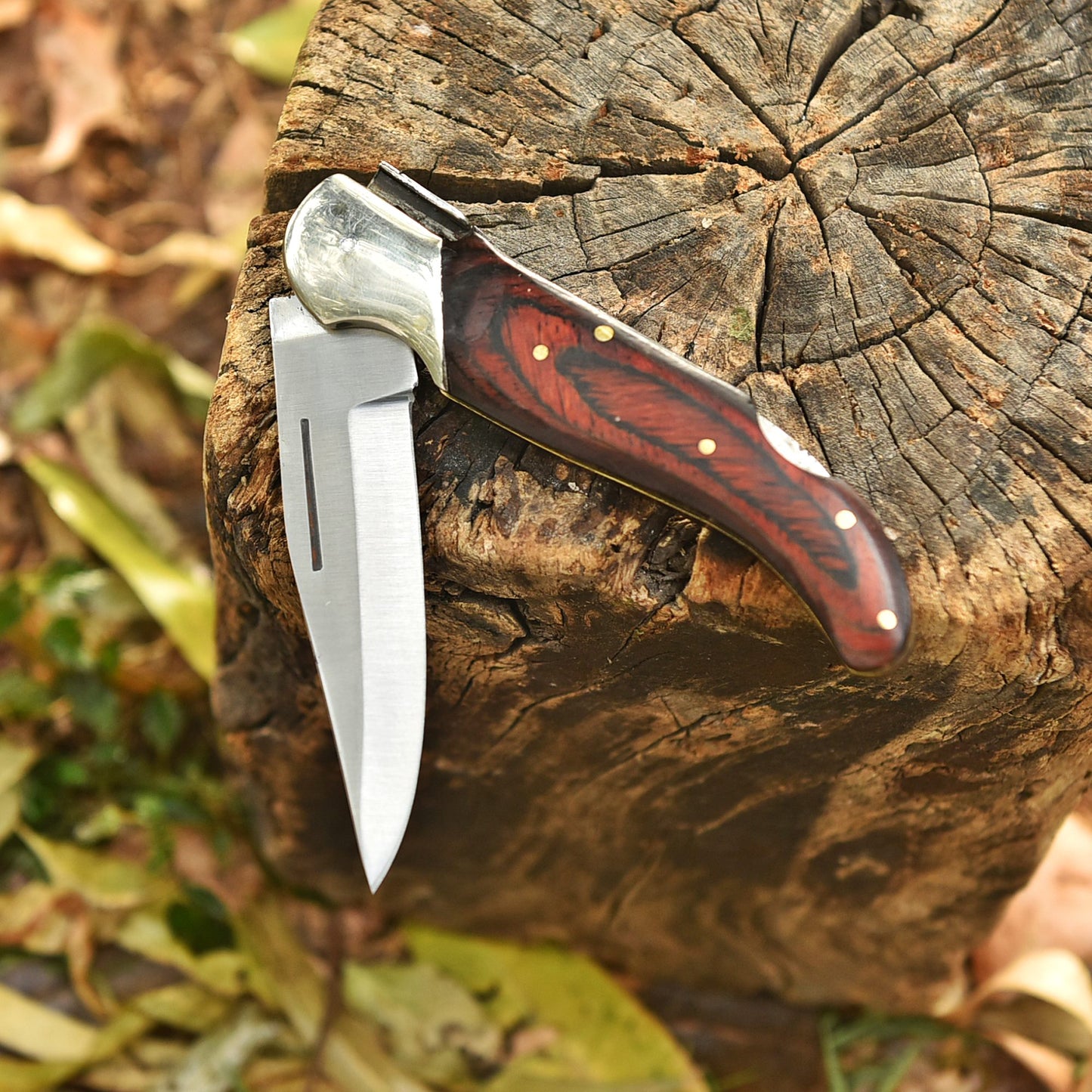Handmade Carbon Steel Folding Pocket Knife Collector Hunting Tool EDC