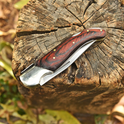 Handmade Carbon Steel Folding Pocket Knife Collector Hunting Tool EDC
