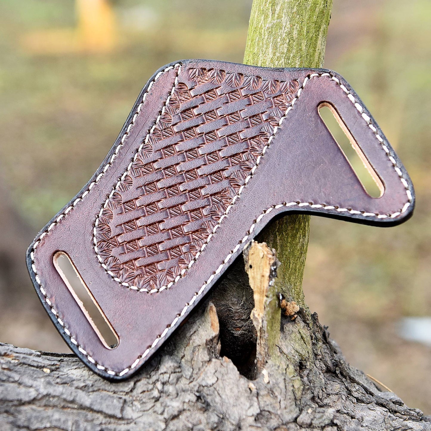 Heavy Duty Handmade Top Grain Leather Folding Knife Sheath