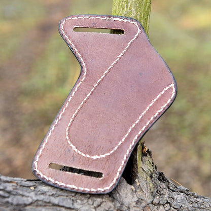 Heavy Duty Handmade Top Grain Leather Folding Knife Sheath