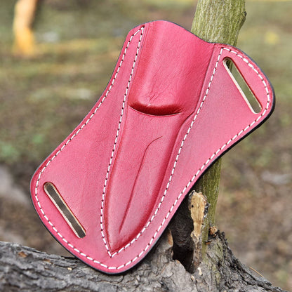Custom Hand Stitched Top Grain Leather Fixed Blade Leather Sheath