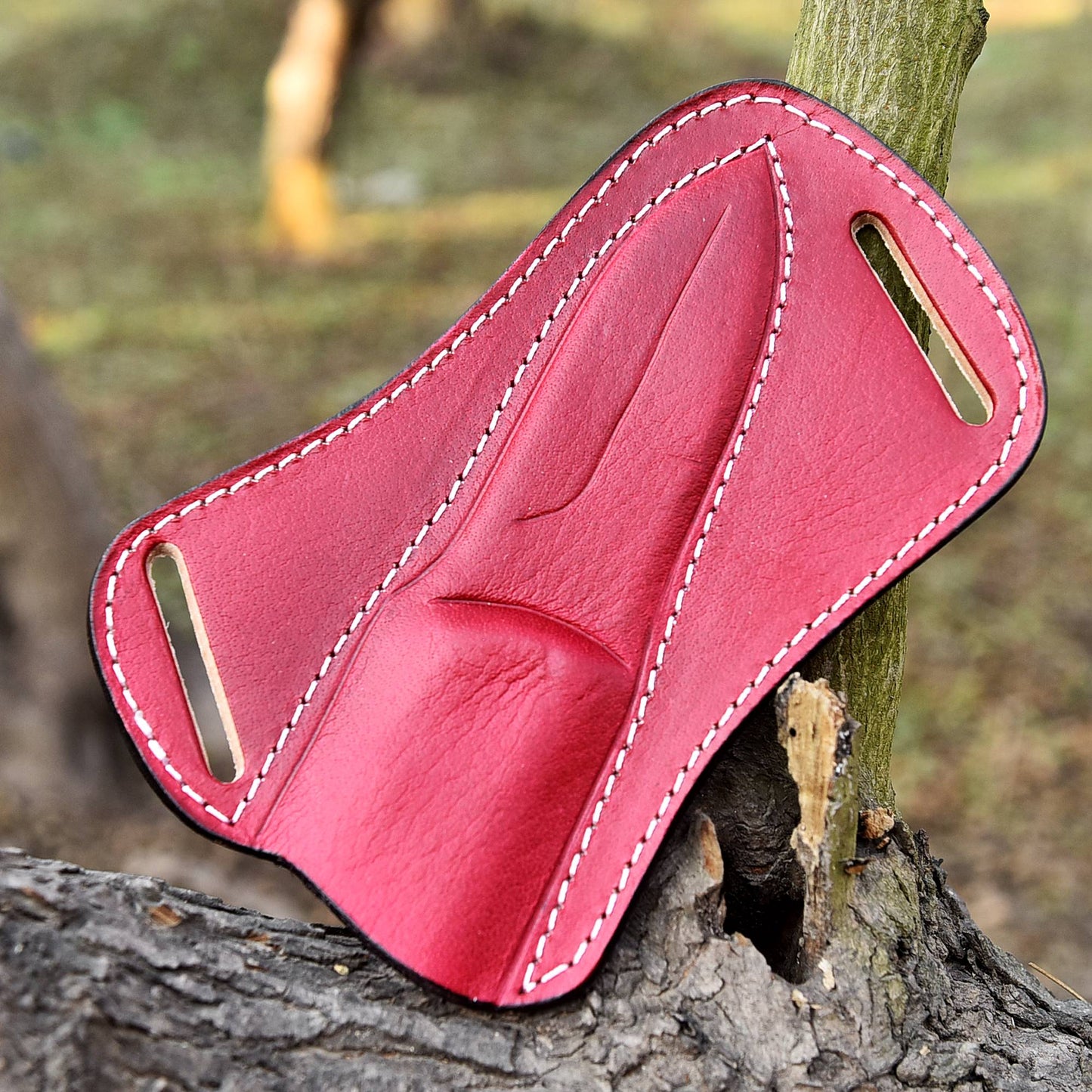 Custom Hand Stitched Top Grain Leather Fixed Blade Leather Sheath