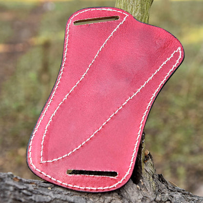 Custom Hand Stitched Top Grain Leather Fixed Blade Leather Sheath