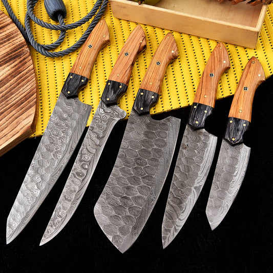 Artisan Handmade Damascus Steel Chef Knife - Professional Grade Culinary Tool X-220