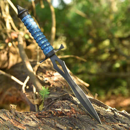 Professional Handmade Powder Coat Double Edge Blade Dagger Resin Handle