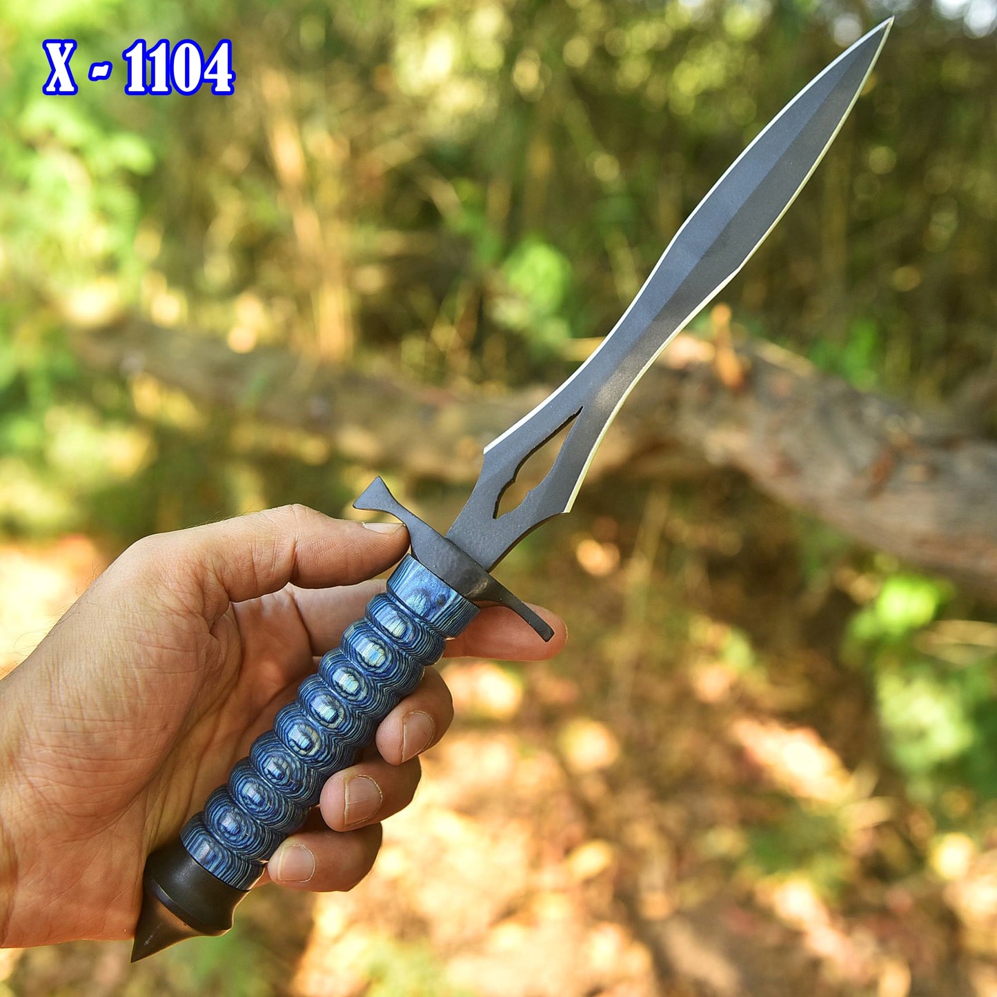 Professional Handmade Powder Coat Double Edge Blade Dagger Resin Handle